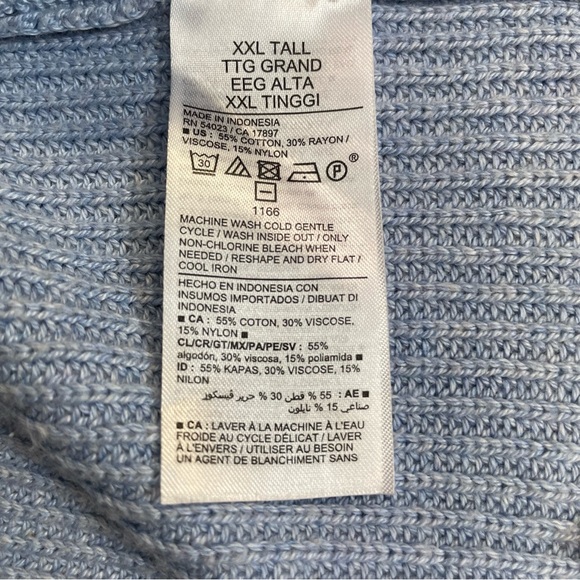 Old Navy light blue open front long cardigan XXL Tall - Picture 9 of 9